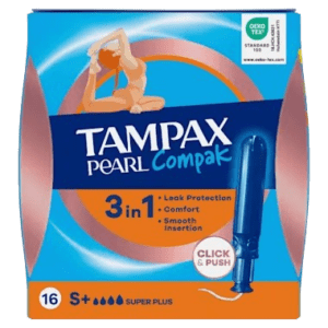 TAMPAX COMPAK PEARL SUPER PLUS 16 S+