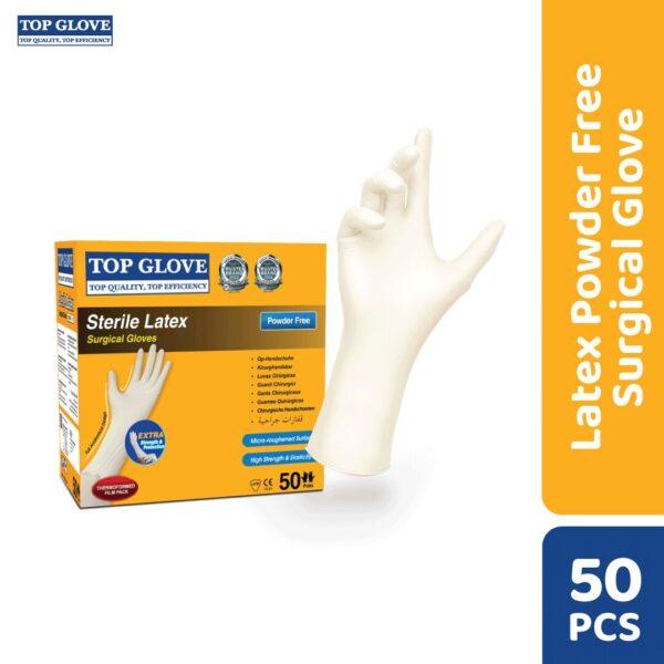 TOP GLOVE STERILE LATEX POWDER FREE PAIR 50S