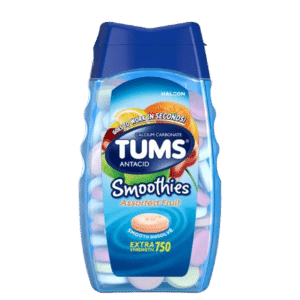 TUMS ANTACID SMOOTHIES ASSORTED FRUIT CHEWABLE TABLETS 60S