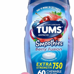 TUMS ANTACID SMOOTHIES BERRY FUSION CHEWABLE 60TABLETS