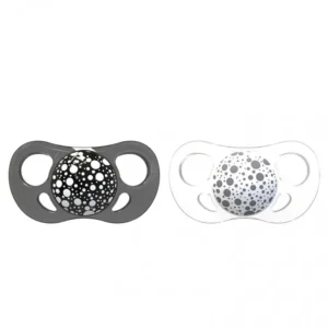 TWISTSHAKE 2X ORTHODONTIC PACIFIER BLACK WHITE 6+