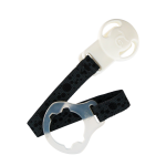 TWISTSHAKE PACIFIER CLIP 0+ WHITE BLACK STRIP 78103