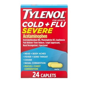 TYLENOL COLD+FLU SEVERE FOR ADULTS CAPLETS 24S