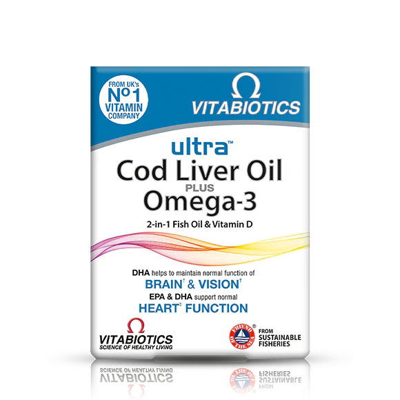 ULTRA COD LIVER OIL PLUS OMEGA 60 CAPSULES