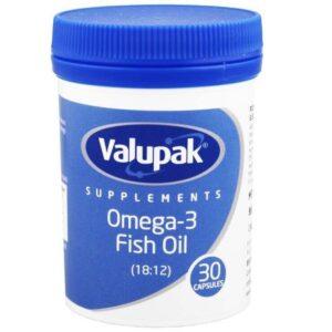 VALUPAK OMEGA-3 FISH OIL 30CAPS