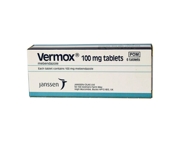 VERMOX 100MG TABLETS 6`S
