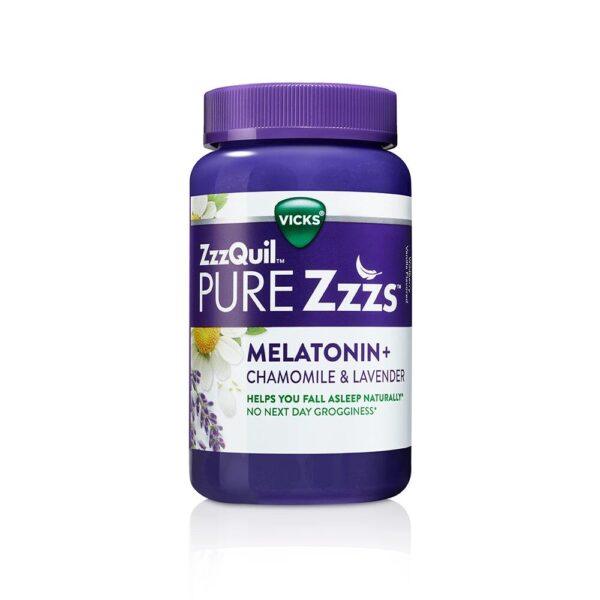 VICKS ZZZQUIL PRUREZZZS 24GUMMIES MELATONIN CHAMOMILE LAVENDER