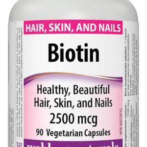 WN BIOTIN 2500MCG HEALTHY HAIR, SKIN, NAILS VEG 90CAPS