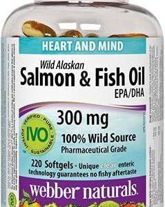 WN WILD ALASKAN SALMON FISH OIL 300MG EPA/DHA SOFTGELS 180S