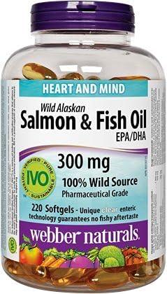WN WILD ALASKAN SALMON FISH OIL 300MG EPA/DHA SOFTGELS 180S