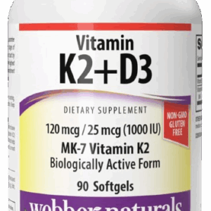 WN K2+D3 120MCG/1000IU MK-7 VITAMIN K2 30SFTGELS