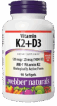 WN K2+D3 120MCG/1000IU MK-7 VITAMIN K2 30SFTGELS