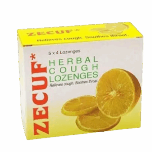 ZECUF HERBAL COUGH LOZENGES LEMON 20S