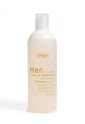 ZIAJA MEN SHOWER GEL & SHAMPOO MOUNTAIN PEPPER SCENT 400ML