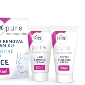 VEET SENSITIVE SKIN FACE HAIR REMOVAL KIT 2*50ML