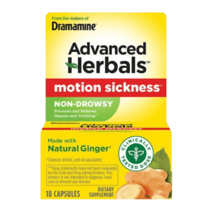DRAMAMINE MOTION SICKNESS NON-DROWSY 18CAPS GINGER ROOT 1000MG 5379